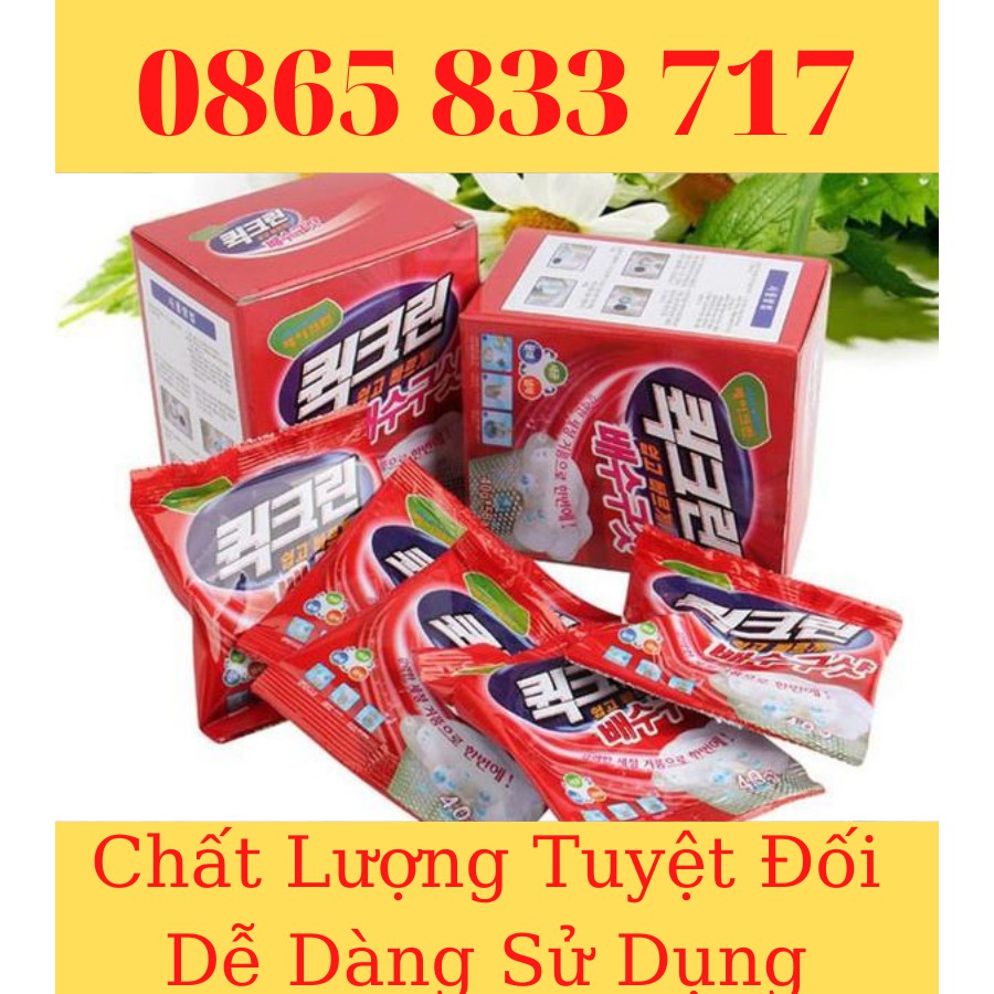 Bột Thông Cống Đường ống Bồn Cầu Bồn Rửa Mặt Hàn Quốc 4 Gói