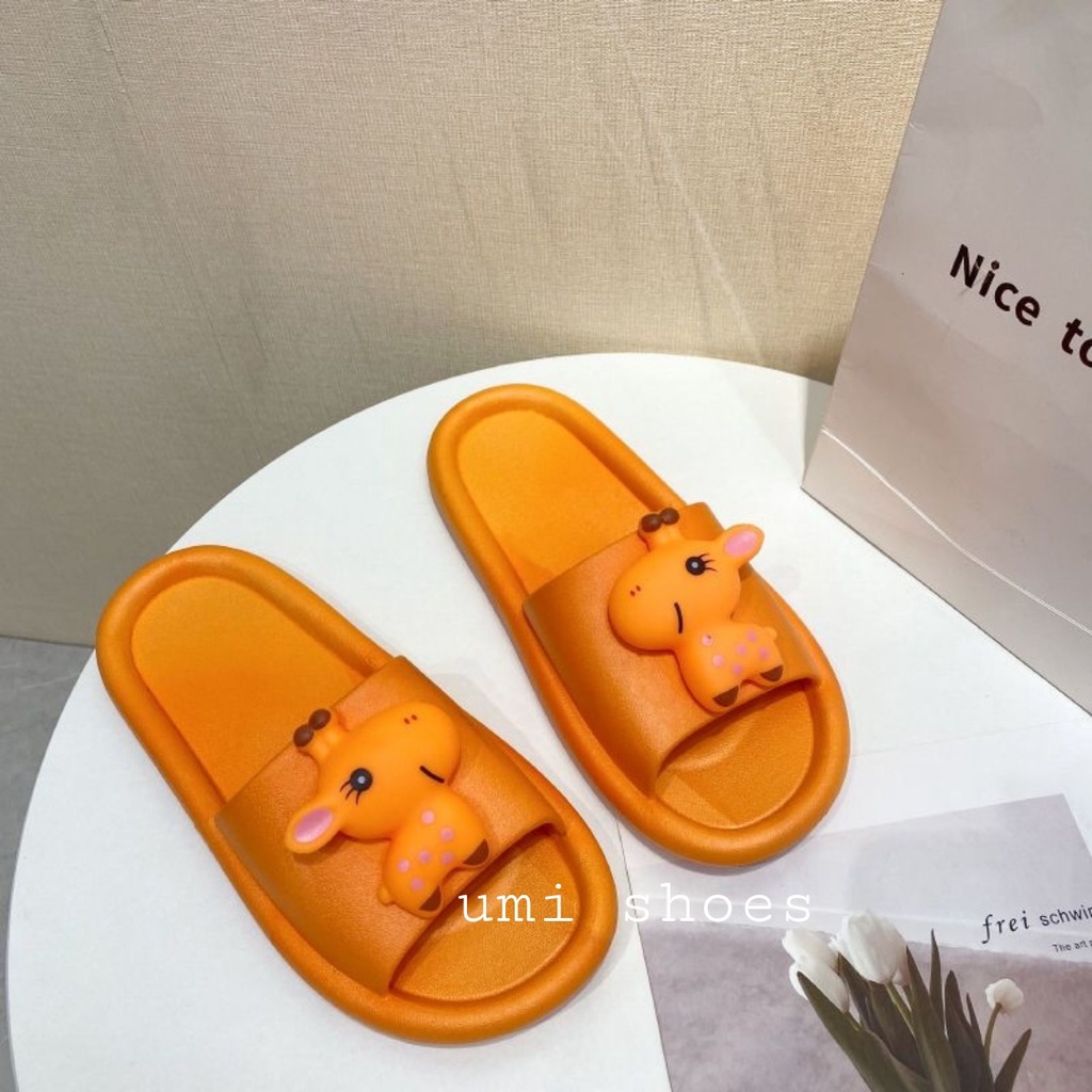 [LOẠI 1-ĐẾ DÀY] Dép bánh mì ulzzang quai ngang đế bằng cao 4cm hình gấu cute đơn giản màu đen/kem/hồng mới xinh đẹp hot