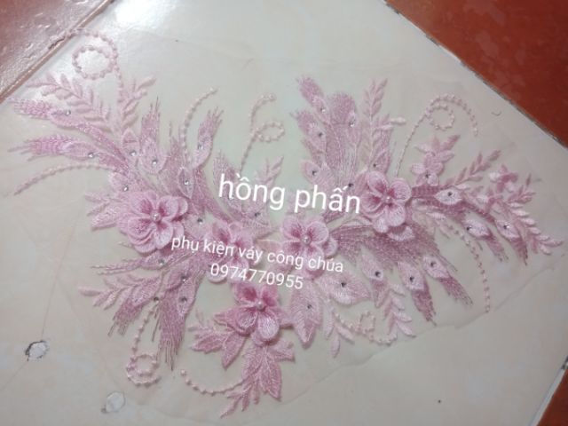 Hoa ren trang trí váy ,áo dài.