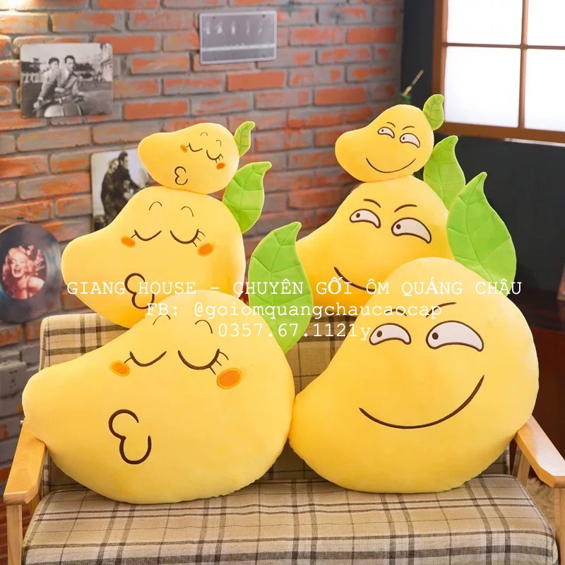 GỐI ÔM HÌNH QUẢ XOÀI XINH XẮN CHO BÉ