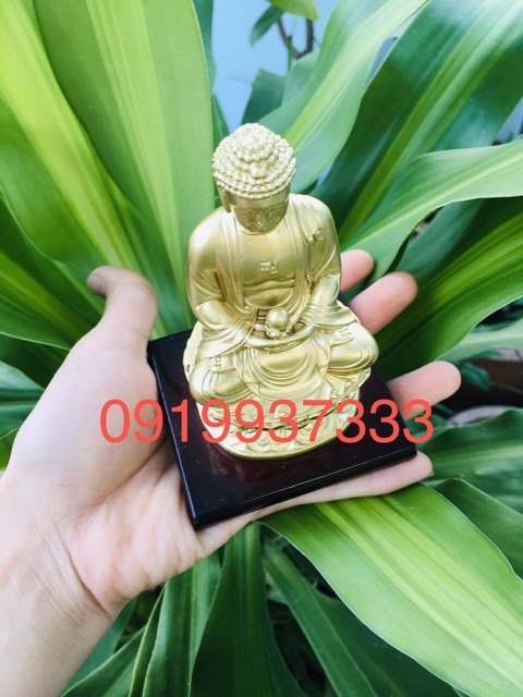 Tượng phật A Di Đà màu đồng 11 cm