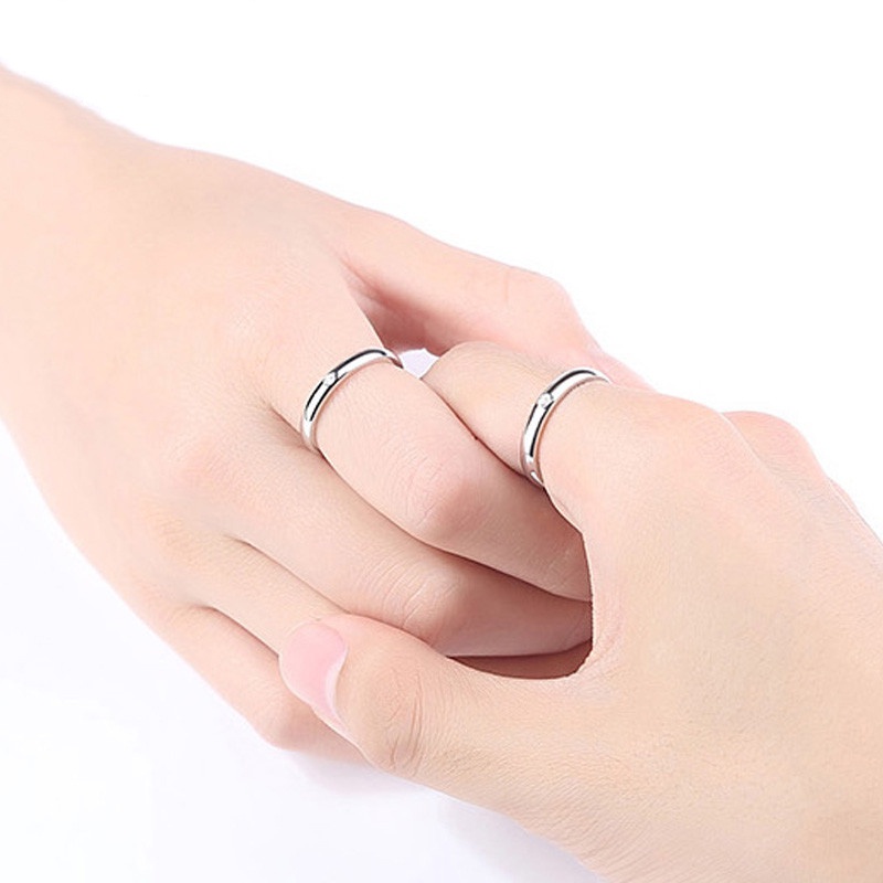 Nhẫn đôi Bạc Hiểu Minh NC029T