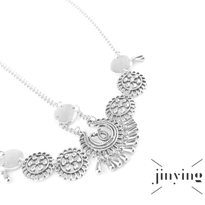 GETNOIVAS Vòng đeo đầu có núm tua kim loại phong cách retro thời trang cho nữ