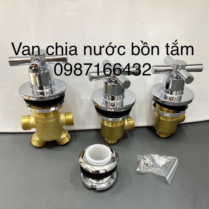 Van chia nước bồn tắm masage, cục chia nước nóng lạnh bồn tắm góc, ôvan, vuông, van chia 2, chia 4