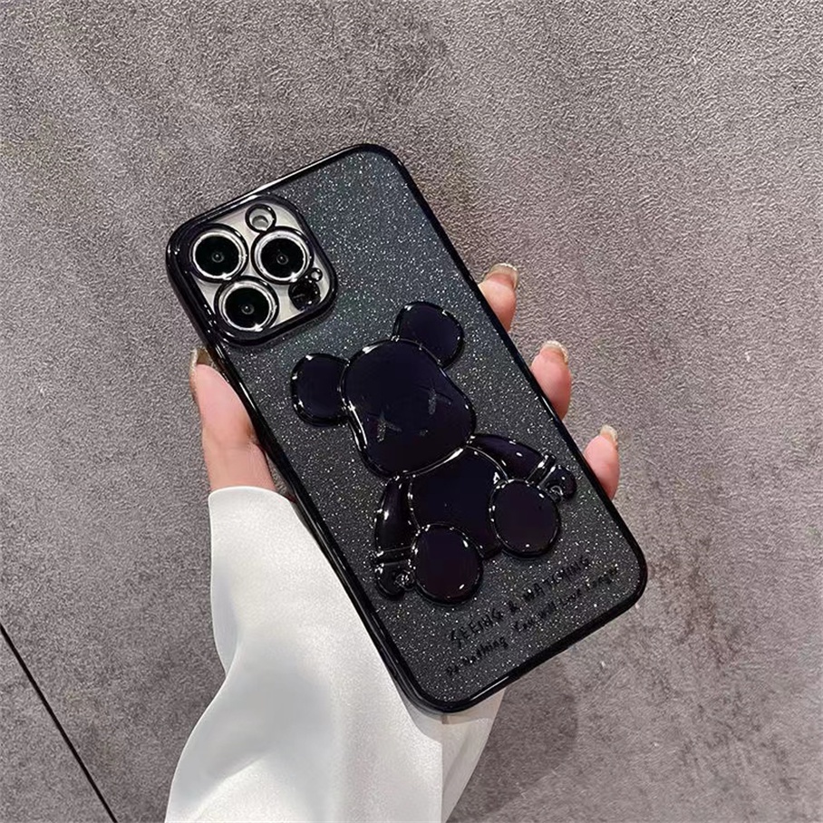 Ốp Điện Thoại Hình Gấu Dễ Thương Cho iPhone 13 12 11 Pro Max X XR Xs Max 8 7 6 6s Plus SE 2020