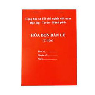 Hóa đơn bán lẻ 2 liên, 3 liên, A5 100 tờ