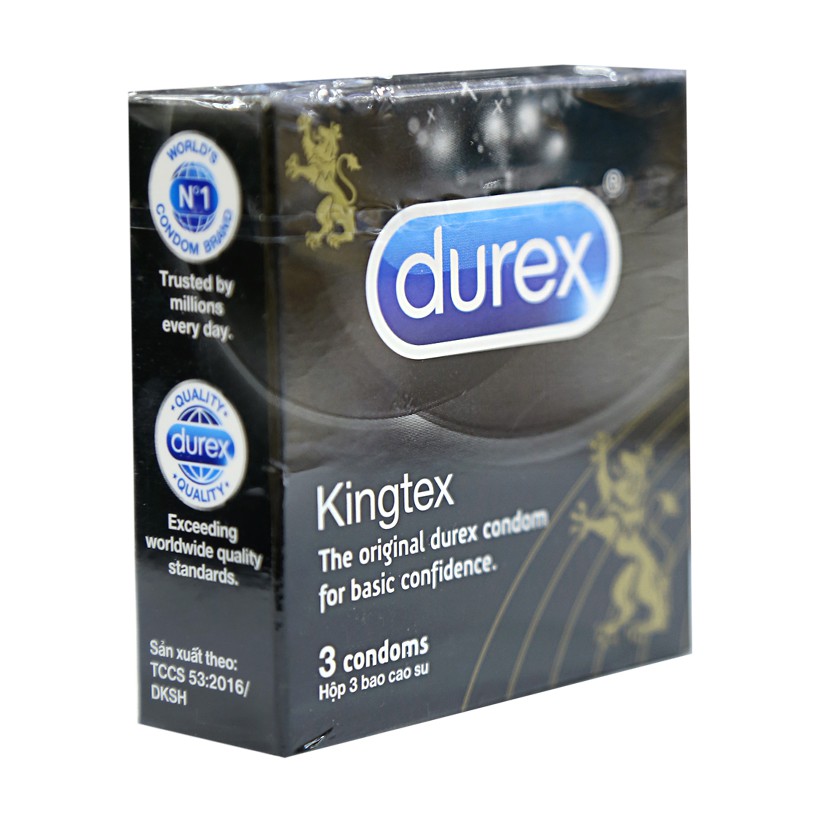 Bao cao su DUREX Kingtex 03 cái (Truyền thống)