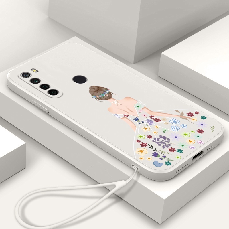 Ốp Điện Thoại TPU Silicon Mềm Họa Tiết Hoa Có Dây Đeo Cho realme 5 5i 5 pro 6 6i 6 pro c3