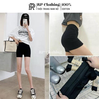 Quần Legging Nâng Mông Quần Thun Ngắn Nữ Za.ra R.P Clothing RPLG02 Đen Co Giãn Tốt Cạp Lưng Giặt Không Cuộn