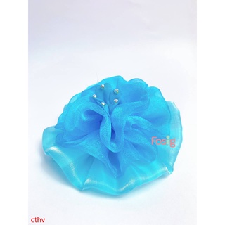 Cột Tóc Hoa Voan Cho Bé - Xanh