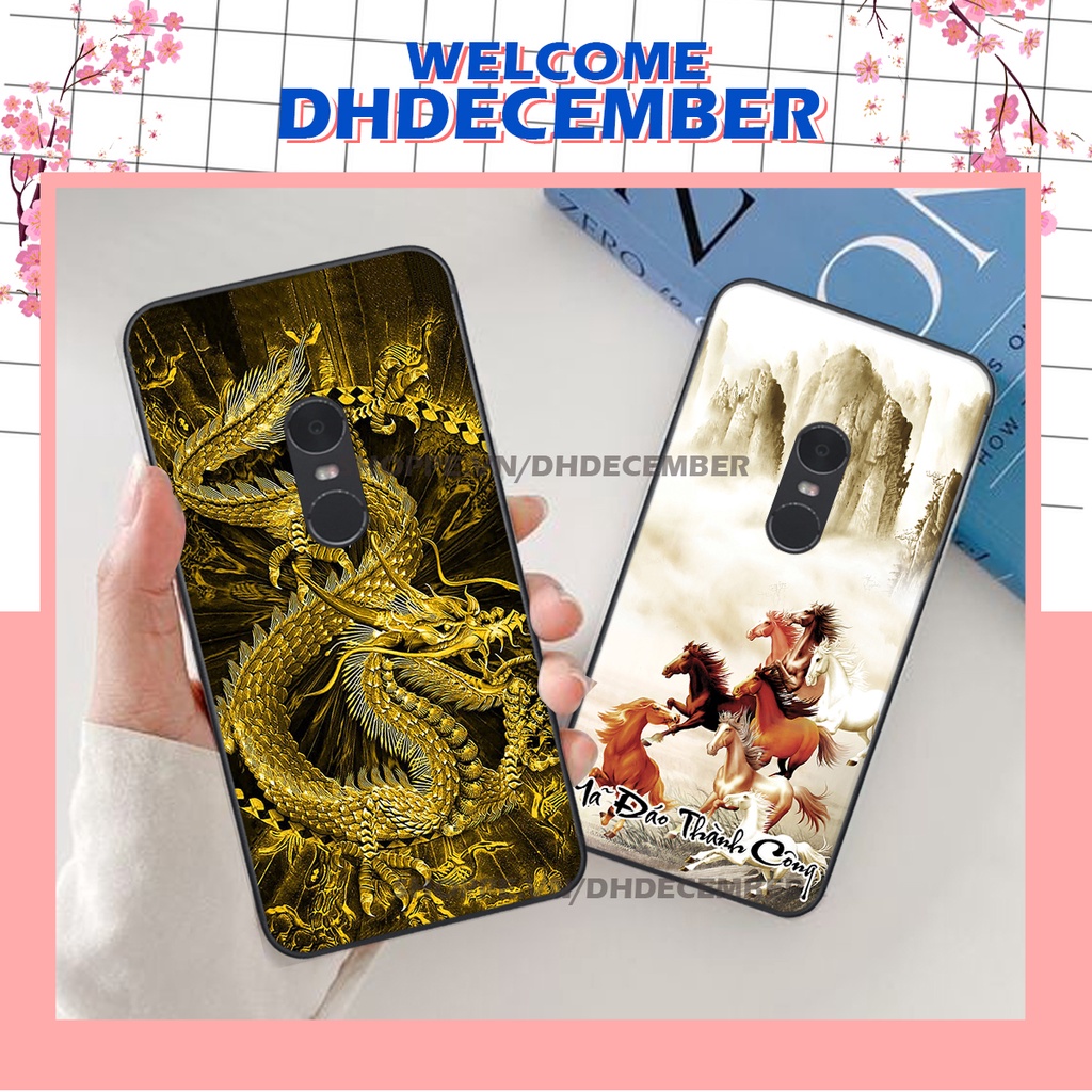 Ốp lưng Xiaomi REDMI 5 PLUS / REDMI NOTE 4 / NOTE 4X in hình thư pháp tâm an vạn sự an ,mã đáo thành công SIÊU CHẤT