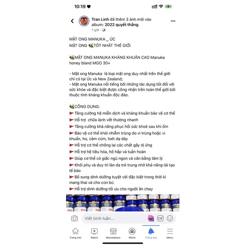 Mật ong Manuka Úc 500gr