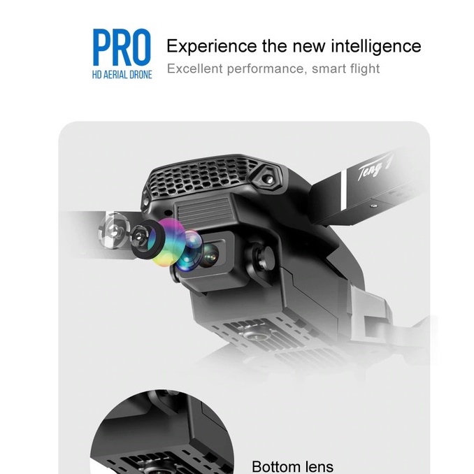 Flycam E88 Pro Drone 4K HD Camera Kép Có Định Vị 1080P WiFi Pin Khỏe Bay Xa 200M Máy bay