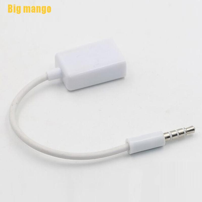 Dây Cáp Chuyển Đổi Âm Thanh Từ Giắc Cắm 3.5mm Sang Lỗ Cắm Usb 2.0 Chuyên Dụng Cho Mp3 Trên Xe Hơi