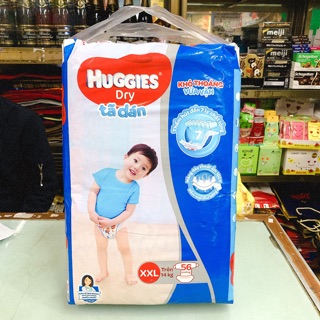 TÃ DÁN/ BỈM DÁN HUGGIES DRY XXL 56 MIẾNG