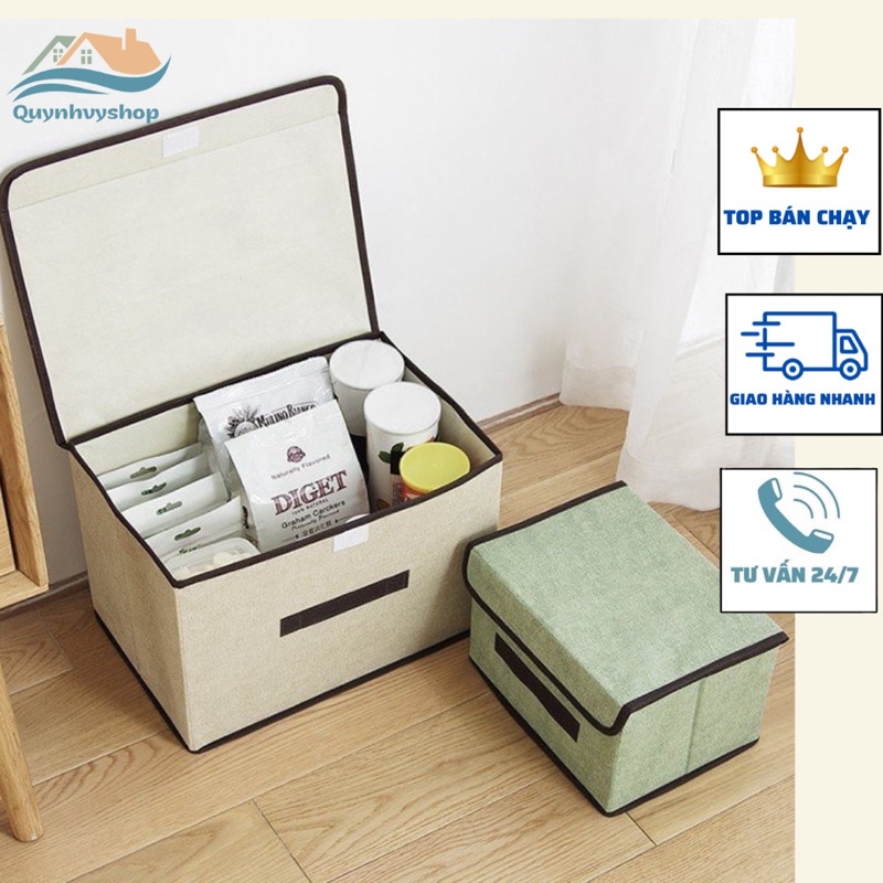 BỘ 2 HỘP VẢI ĐỰNG CHĂN, SẮP XẾP QUẦN ÁO TIỆN LỢI