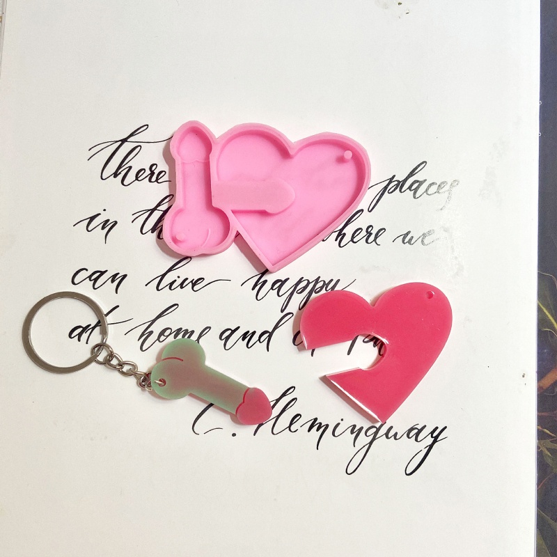 Khuôn Làm Móc Khóa Hình Trái Tim Cho Bé