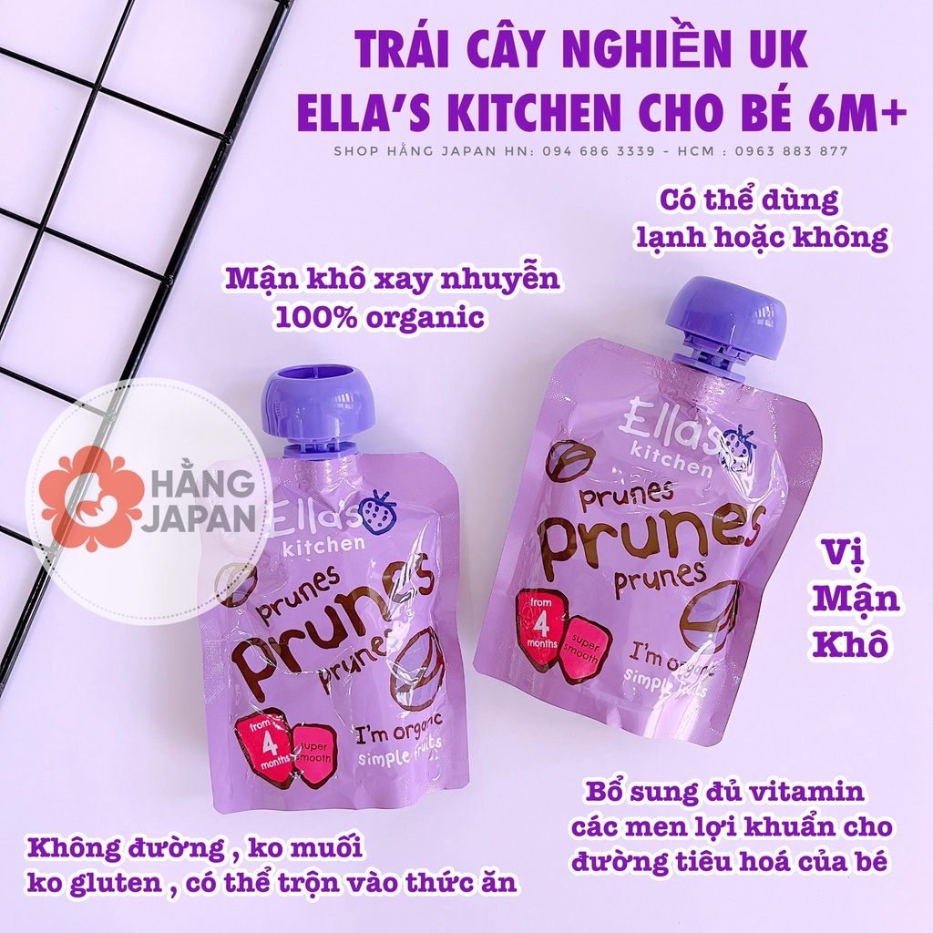 Trái cây hoa quả nghiền ella s kitchen cho bé từ 4 tháng - ảnh sản phẩm 1