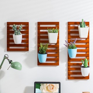 Combo kệ Gỗ trang trí treo cây cảnh, Vật dụng trong nhà, ngoài trời bằng Gỗ tre kích thước 24x66cm và 24x33cm