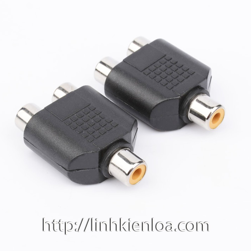 Đầu cắm, Jack chuyển đổi 1 Jack AV hoa sen  sang 2 Jack AV hoa sen