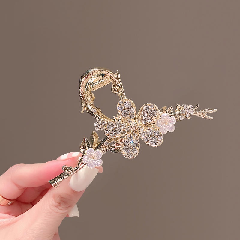 Kẹp Tóc Hình Cá Mập / Hoa Đào Cao Cấp Cỡ Lớn Thời Trang 2022 Cho Nữ