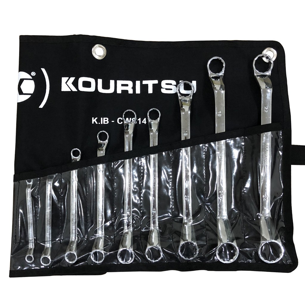 Bộ cờ lê tròng 2 đầu Kouritsu 9 chi tiết 6-24mm