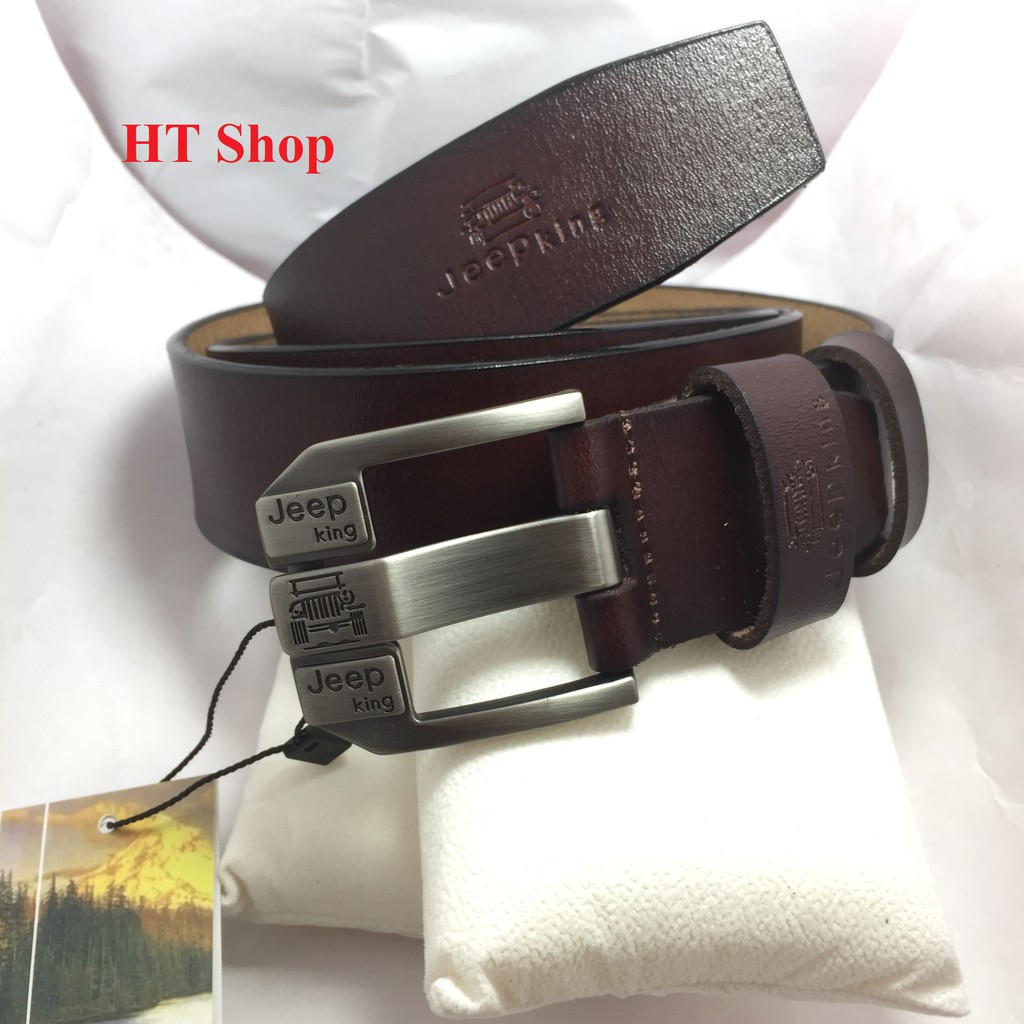 Thắt lưng nam da bò thật - JEEP KING freeship