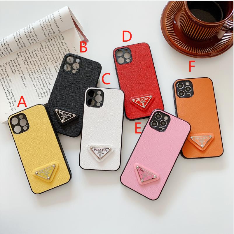 【NEW】 PRADA Ốp Lưng Da Thời Trang Cho Điện Thoại Iphone 12 Mini Promax 11 Promax 7 / 8 Plusx Xs Max Xr Strengthen protection