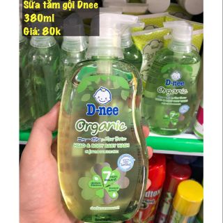 Sữa tắm gội dnee xanh lá 380ml