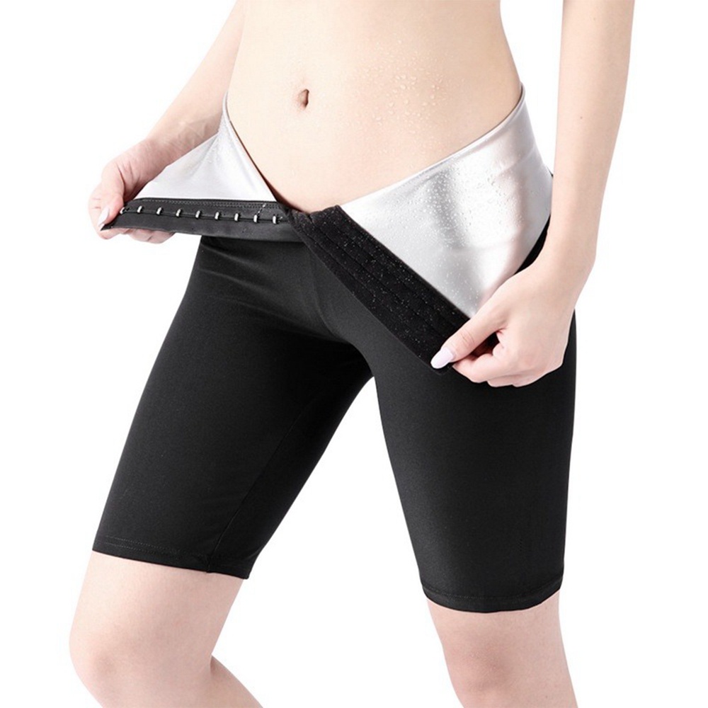 Quần Short Legging Lưng Cao Size Lớn Nâng Hông Tập Thể Dục Cho Phụ Nữ Sau Sinh M / L / XL