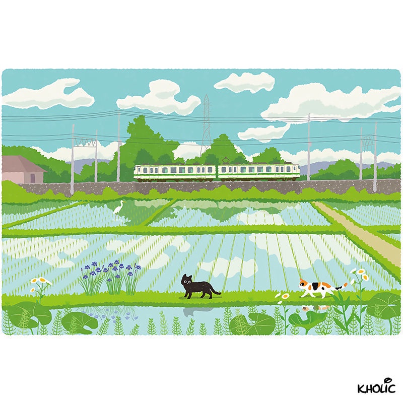 Mèo dễ thương, xếp hình bằng gỗ, xếp hình anime 300/500/1000 miếng, đồ chơi phát triển, tự làm