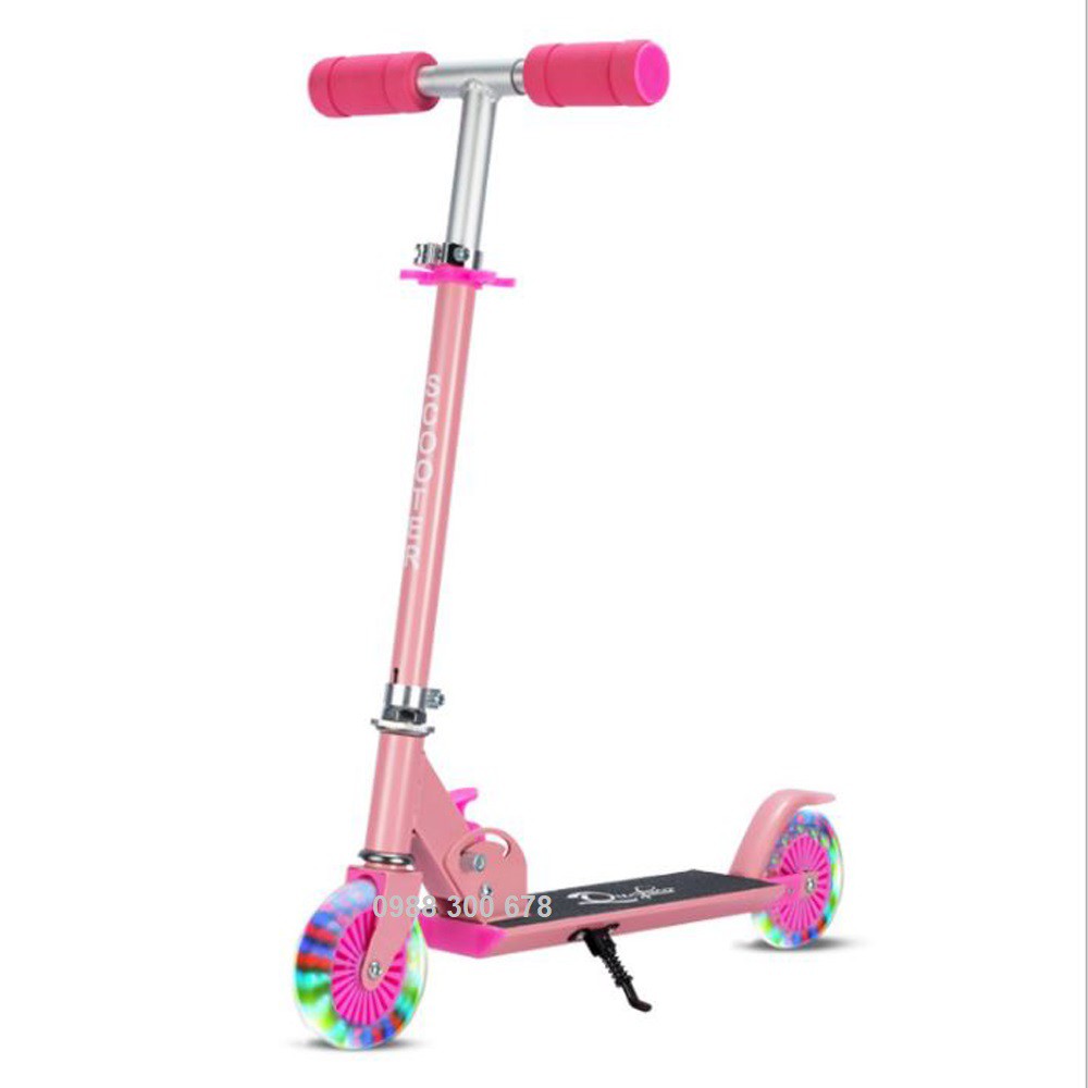 Xe scooter hàng đẹp có đèn led và chân trống tiện lợi, chịu tải đến 50kg quà tặng sinh nhật TOMTIN SPORT