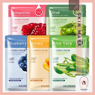 Mặt Nạ Giấy Dưỡng Da Mụn Trái Cây 6 Vị Dưỡng Trắng, Dưỡng Ẩm Rorec 86% Nội Địa Trung
