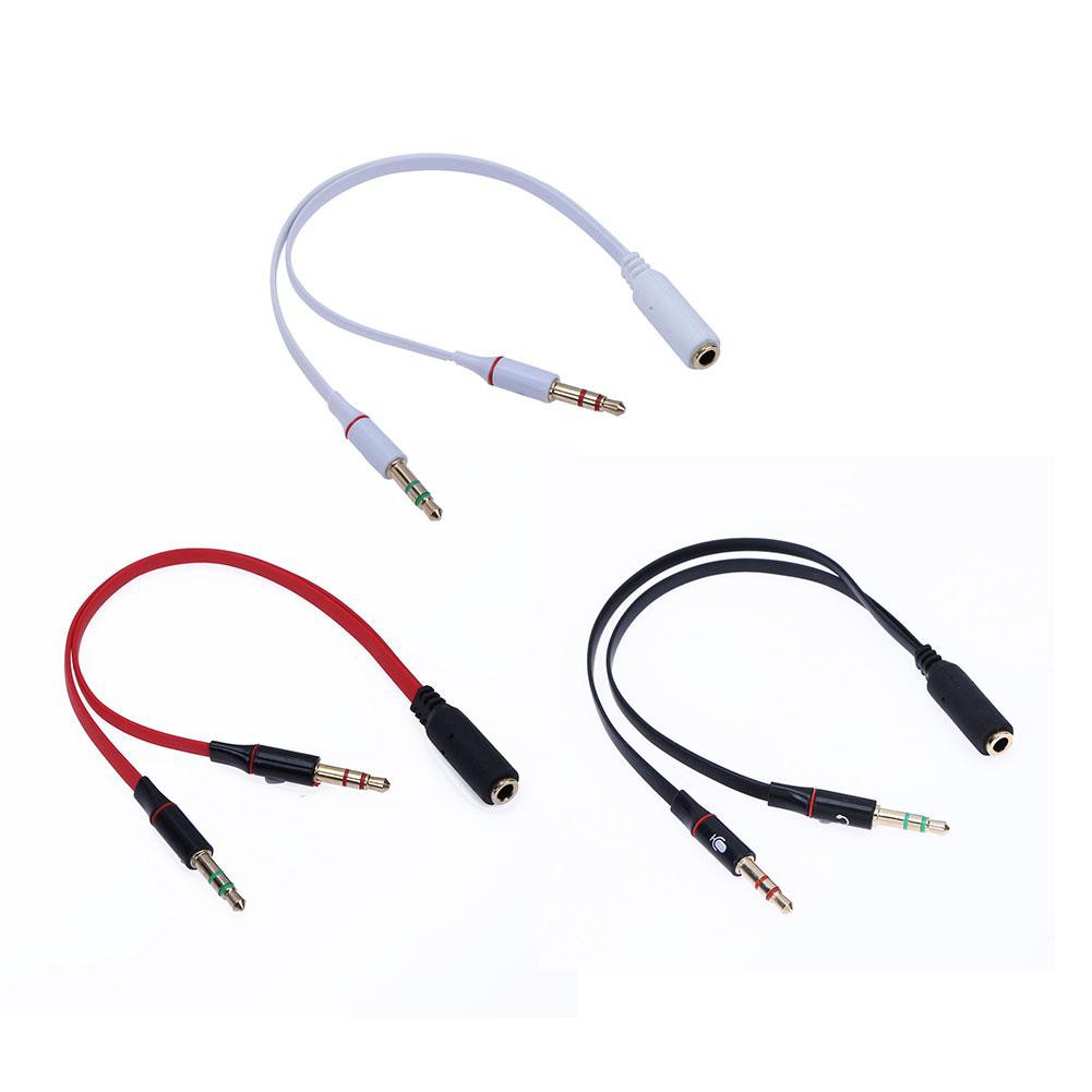 Cáp chuyển đổi đầu lỗ cắm 3.5mm sang 2 đầu Audio 3.5 tai nghe micro