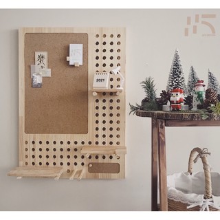 Bảng Ghim Ảnh Đa năng Pegboard Dụng cụ Treo Tường Decor Phòng  kích thước 46.5x65cm 225Decor