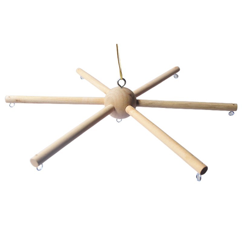 Móc Treo Đồ Gắn Nôi Em Bé Bằng Gỗ DIY Tiện Dụng