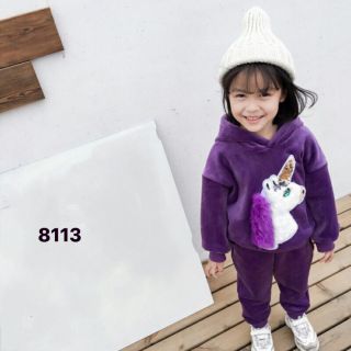 Bộ nỉ nhung cao cấp bé gái
