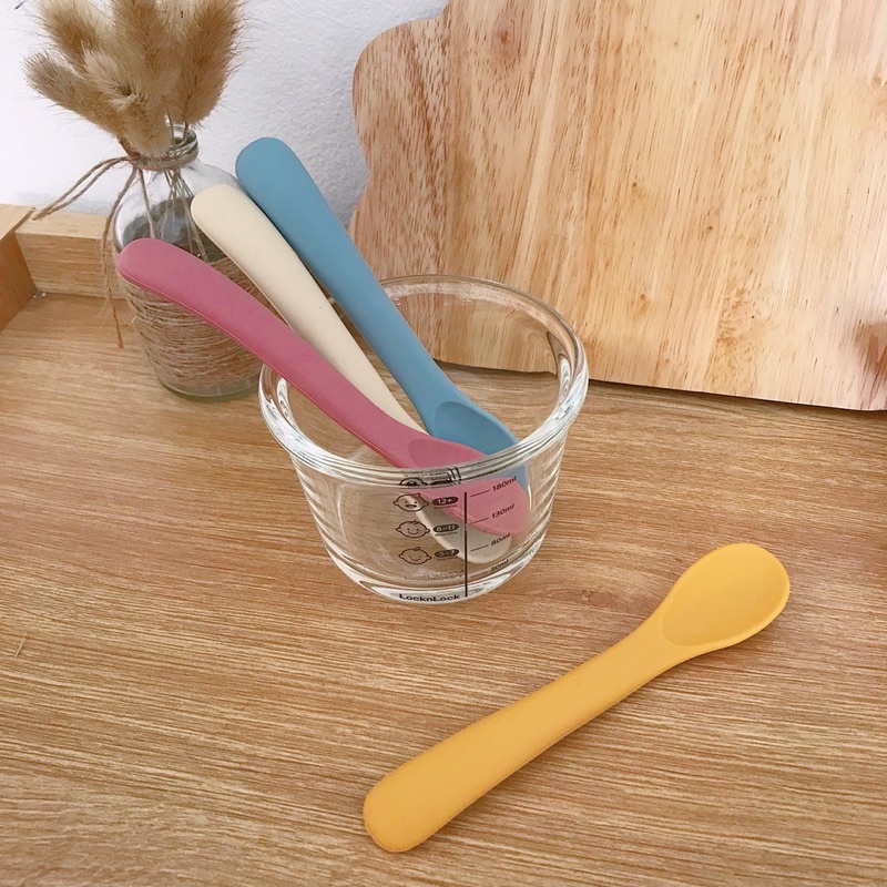 Thìa silicon bền đẹp chắc chắn cho bé ĂN DẶM