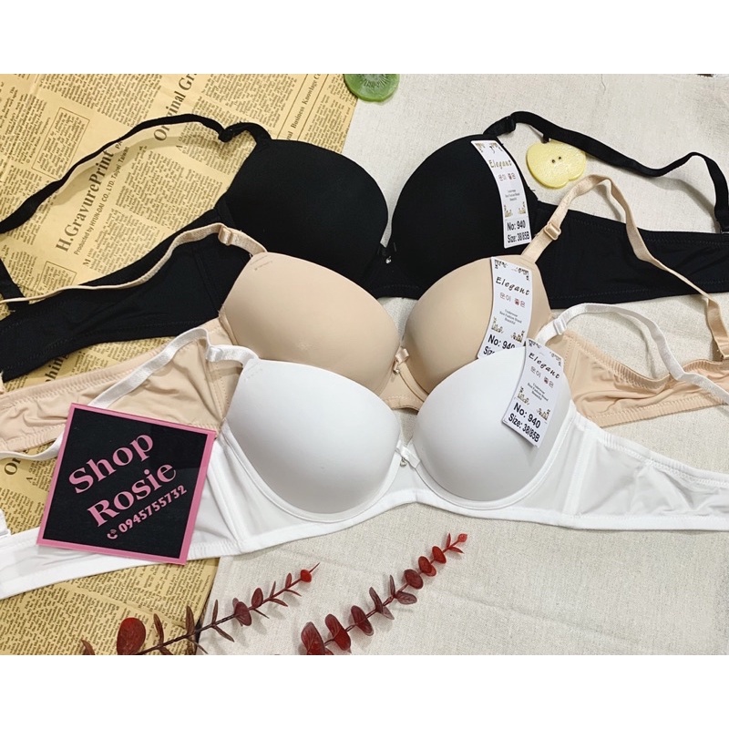 Áo ngực Hàn Elegant siêu nâng cực mềm quả to tròn ôm khít tạo khe