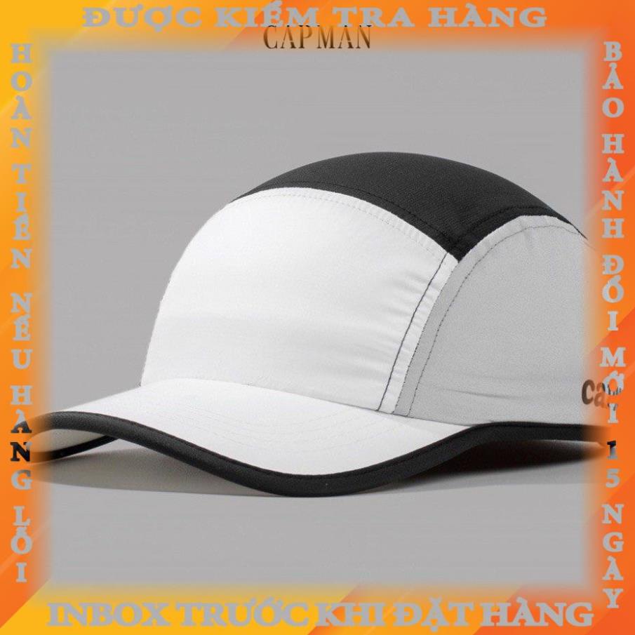 Mũ lưỡi trai chính hãng CAPMAN phom dáng thể thao baseball ko nút đen trắng jongdu