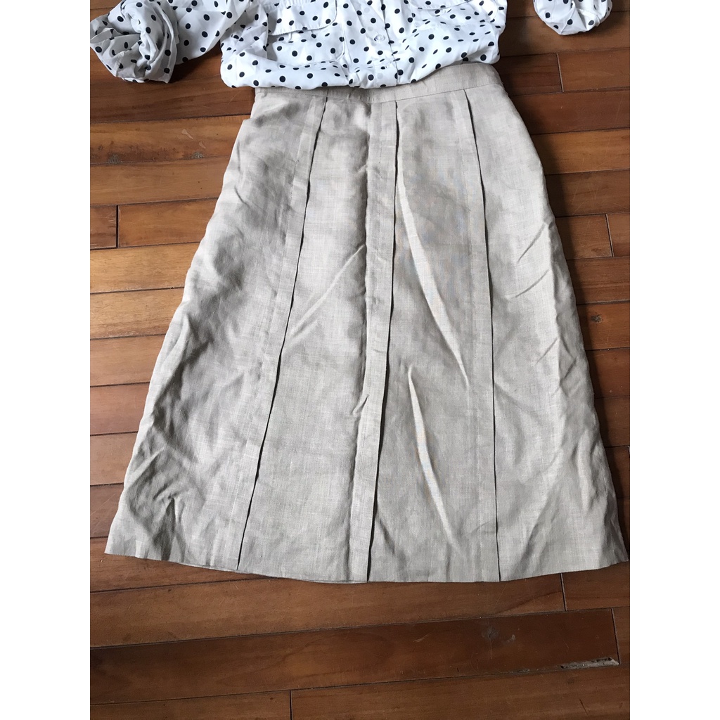 Chân váy công sở linen si Nhật