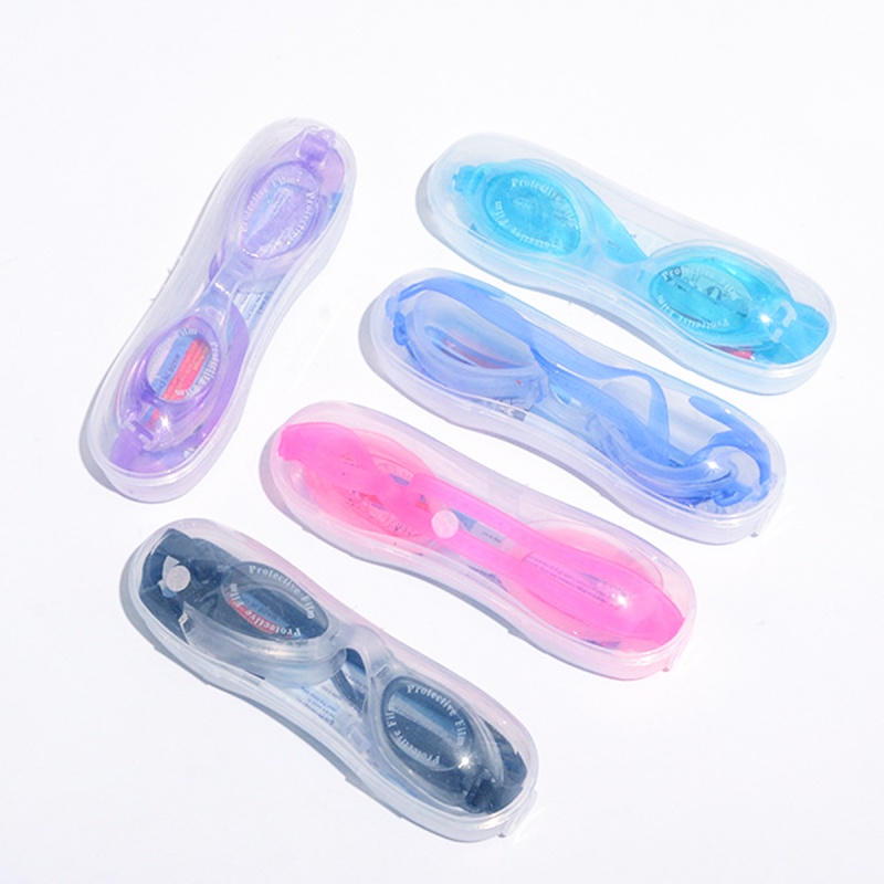 Kính bơi FONKEN chất liệu silicon dành cho nam nữ chống sương mù/kháng nước/tia UV kèm nút bịt tai