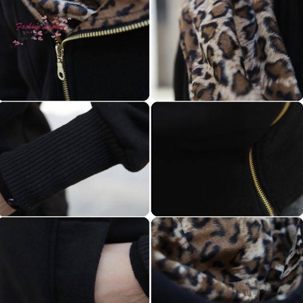 Áo khoác form dài có nón họa tiết da beo thời trang cho nữ | BigBuy360 - bigbuy360.vn