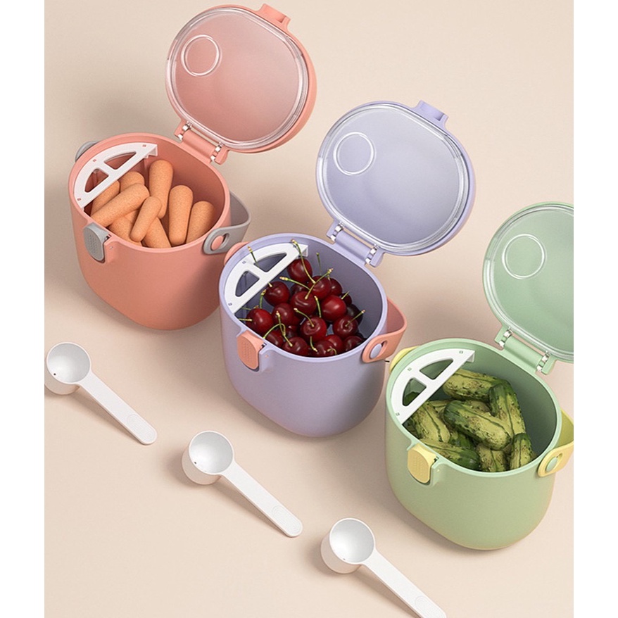 Hộp đựng sữa bột tiện dụng cho bé khi đi chơi, du lịch, đựng 255g sữa bột