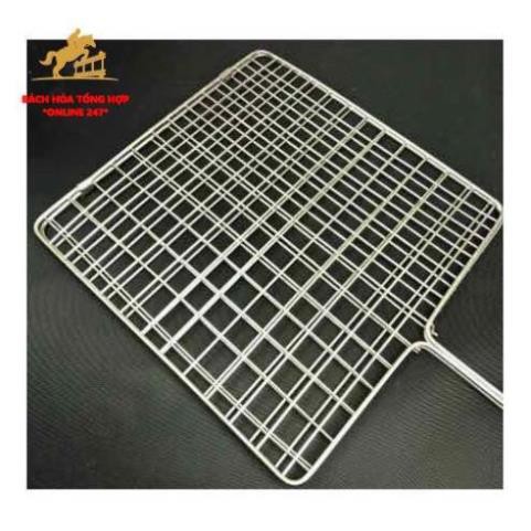 Vỉ Nướng Inox, Kẹp Nướng Thịt, Chả, Nướng Thực Phẩm Than Hoa Cao Cấp