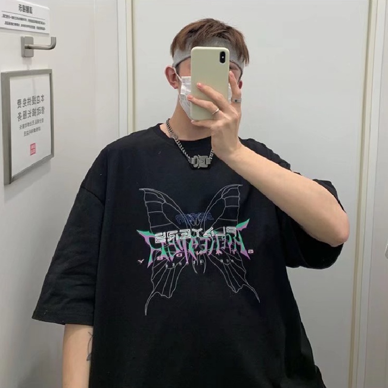 Áo Thun Tay Ngắn Dáng Rộng In Chữ Thời Trang Mùa Hè Cho Nam Size M-5XL