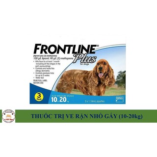 NHỎ GÁY TRỊ VE RẬN, BỌ,CHÉT FRONTLINE PLUS từ 10kg-20kg ( 1 hộp)