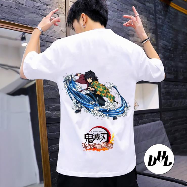 Áo thun nam nữ thanh gươm diệt quỷ Giyu ATT-001, Áo thun Anime Manga Kimetsu no Yaiba Unisex Nam Nữ