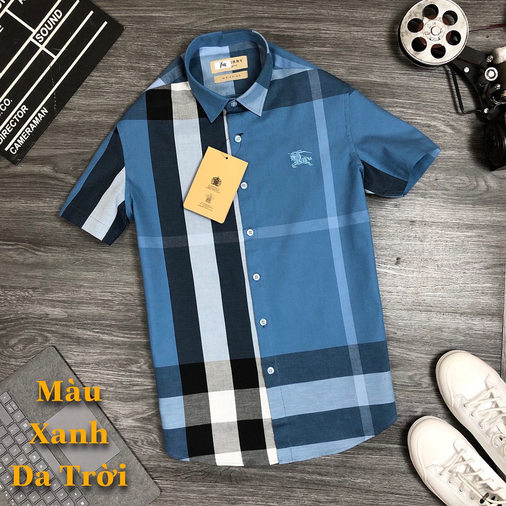 Áo Sơ Mi Nam BBR Kẻ Ca Ro Ngựa Cao Cấp, áo kẻ caro nam vải cotton 2021 | BigBuy360 - bigbuy360.vn