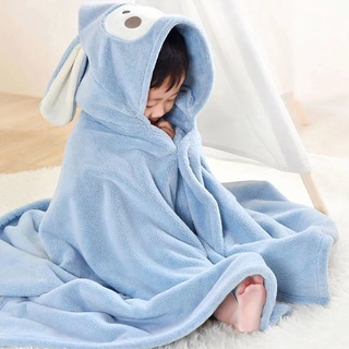 Khăn Choàng Tắm Vải Cotton Lông Cừu San Hô Mềm Mại Thấm Hút Tốt Dành Cho Bé Sơ Sinh